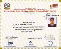 Tour Guide License from Ministry of Tourism.  » Click to zoom ->